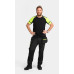 Visibility T-shirt with print, Black/Yellow