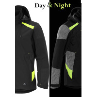 HiVis Softshell Jacket Black/yellow